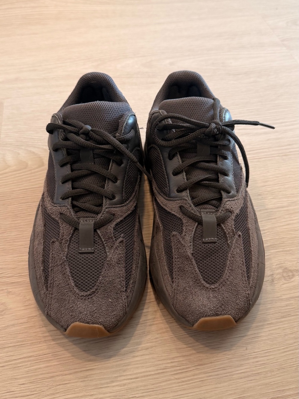 Yeezy 700 Sneakers in Dark Brown with Gum Toe